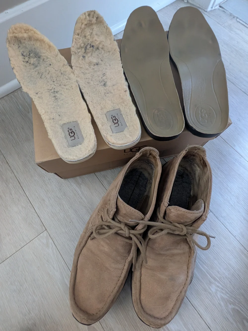 UGG Australia Men Lenox 5796 Chukka Boots Rope Suede US 10.5 Boxed